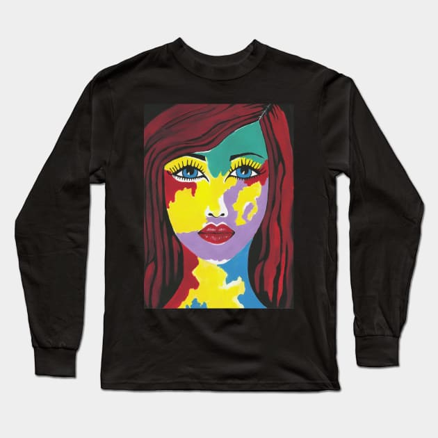 ABSTRACT Style Pretty Woman Painting Long Sleeve T-Shirt by SartorisArt1